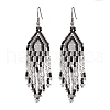 Boho 304 Stainless Steel with Glass Dangle Stud Earring EJEW-MZ00175-03-1