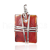 Brass Lampwork Big Pendants PALLOY-J356-08D-2