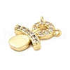 Brass Micro Pave Cubic Zirconia Pendants KK-L229-51G-2