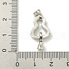 Rack Plating Brass Micro Pave Cubic Zirconia Fold Over Clasps KK-K386-07P-3