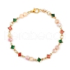 Glass Beaded Link Bracelets for Women BJEW-JB11976-01-2