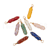 8Pcs 8 Style Natural Gemstone Pendants G-CJ0001-44-3