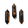 Natural Tiger Eye Double Terminal Pointed Beads G-A231-01C-1