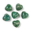 Mother's Day Gifts Dyed Natural Imperial Jasper Heart Palm Stone G-Q021-03F-1