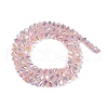 Electroplate Glass Beads Strands GLAA-Q105-04B-2