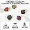 Olycraft 20Pcs 5 Colors Alloy Enamel Shank Buttons BUTT-OC0001-43-4