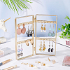 Iron Earring Display Folding Screen Stands with 2 Folding Panels EDIS-WH0029-83A-4