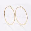 304 Stainless Steel Big Hoop Earrings EJEW-F105-14G-1