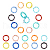 HOBBIESAY 20Pcs 10 Colors Zinc Alloy Spring Gate Rings FIND-HY0002-97-1