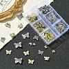 91Pcs 6 Styles Tibetan Style Alloy Butterfly Beads FIND-YW0004-92-3