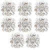 WADORN 1-Hole Brass with Glass Rhinestone Shank Button BUTT-WR0001-21-1