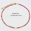 Handmade Natual Pearl & Natural Rhodonite & Shell Beaded Necklaces XL1709-1-1
