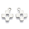 201 Stainless Steel Tiny Cross Charms STAS-R116-046-2
