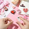 10Pcs 10 Styles Valentine's Day theme Food Grade Eco-Friendly Silicone Focal Beads SIL-YW0001-33-5