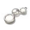 304 Stainless Steel Cabochon Settings for Enamel STAS-U031-04P-2