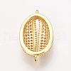 Sports Theme Brass Micro Pave Cubic Zirconia Links ZIRC-Q013-64G-3