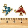 304 Stainless Steel Enamel Pendants STAS-D369-21G-3
