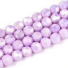Electroplate Glass Beads Strands EGLA-T021-6mm-15-02-1