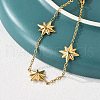 304 Stainless Steel Star Link Bracelets BJEW-Q051-05G-4