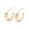 Chunky Textured C-shape Stud Earrings EJEW-A064-04G-RS-1