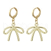 2 Pairs 2 Styles Bowknot Alloy Hoop Earrings EJEW-JE06357-4