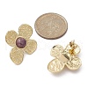 Natural Mixed Gemstone Flower Stud Earrings EJEW-JE05319-01-3