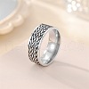 Retro 304 Stainless Steel Enamel Finger Rings for Men FS-WG366A7-07-1