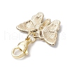 Butterfly Alloy Enamel Pendant Decorations HJEW-JM02705-01-5