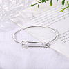 Paper Clip Shaped Brass Cuff Bangles for Women FS-WG1BAA8-02-1