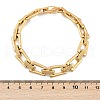 304 Stainless Steel Trapezoid Link Chain Bracelets for Women Men BJEW-F488-40G-5