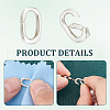 Unicraftale 2Pcs Oval Spring Gate Rings FIND-UN0003-34B-4