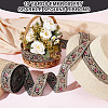 Sparkle Polyester Flower Embroidery Ribbons SRIB-WH0011-266B-5