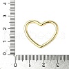 Brass Heart Linking Rings KK-K293-54G-3