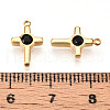Ion Plating(IP) 304 Stainless Steel Micro Pave Cubic Zirconia Charms STAS-N110-01A-G-3