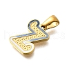 304 Stainless Steel Pendants STAS-K297-01G-Z-2