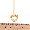 304 Stainless Steel Heart Pendant Y Pendant Necklaces NJEW-U026-05G-5