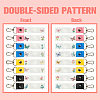 PU Leather & Cotton Name Marker Keychain AJEW-WH0514-025-3