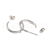Non-Tarnish 304 Stainless Steel Round Stud Earrings EJEW-M218-06P-2