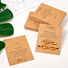 100Pcs Friendship Theme Kraft Paper Jewelry Display Cards CDIS-TA0001-23-6