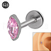 G23 Titanium Cubic Zirconia Horse Eye 17 Gauge Threadless Labrets for Women Men WG9E7C9-29-1