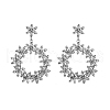 Alloy Rhinestone Stud Earrings PW-WG7C7B7-06-1
