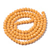 Opaque Solid Color Glass Beads Strands EGLA-A034-P6mm-D21-2