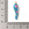 Rack Plating Brass Enamel Pendants KK-A229-29G-05-3