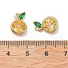 Brass Micro Pave Cubic Zirconia Charms KK-A259-24G-02-3