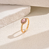 Brass Micro Pave Cubic Zirconia Finger Rings for Women NZ5142-4-1