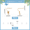 Unicraftale 20Pcs Butterfly Brass Earring Hooks KK-UN0002-22-3