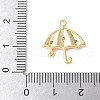 Brass Micro Pave Clear Cubic Zirconia Pendants KK-U064-01G-3