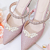GOMAKERER 4Pcs 2 Colors Wing Alloy Rhinestone Shoe Decoration FIND-GO0002-27-6
