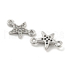 Brass Micro Pave Clear Cubic Zirconia Connector Charms KK-Q820-42P-2