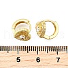 Heart Brass Micro Pave Clear Cubic Zirconia Hoop Earrings EJEW-Z121-05G-5
